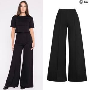 Ripley Rader Ponte Knit Wide Leg Pant In Black